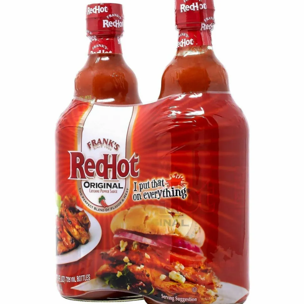 Frank's RedHot Original Hot Sauce, 25 oz Bottle, 2/Pack