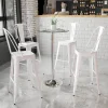 Fredrick 23.75'' Round Glass Table with 41.75''H Chrome Base