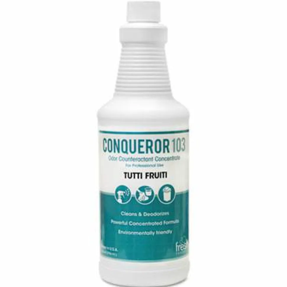 Fresh Products Conqueror 103 Odor Counteractant Concentrate, Tutti-Frutti, 32 oz Bottle, 12/Carton