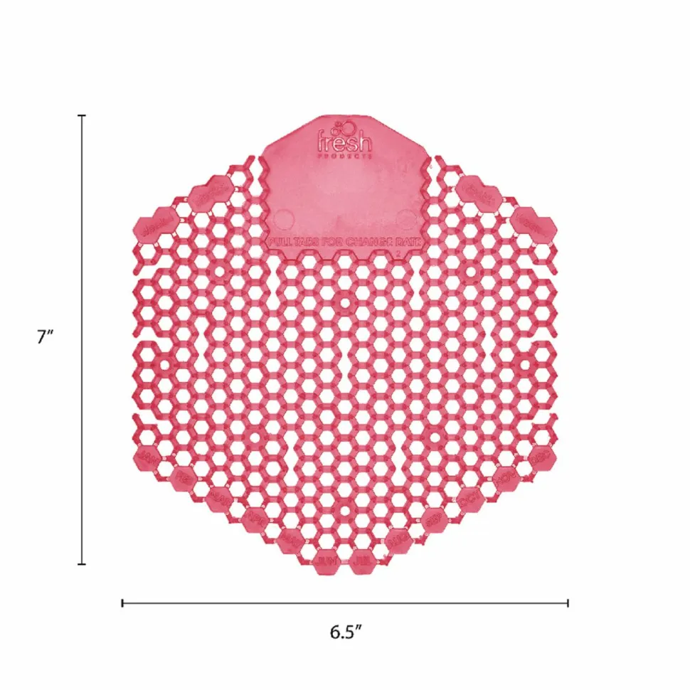 Fresh Products Wave 3D Urinal Deodorizer, Spiced Apple Scent, Red, 10/Box