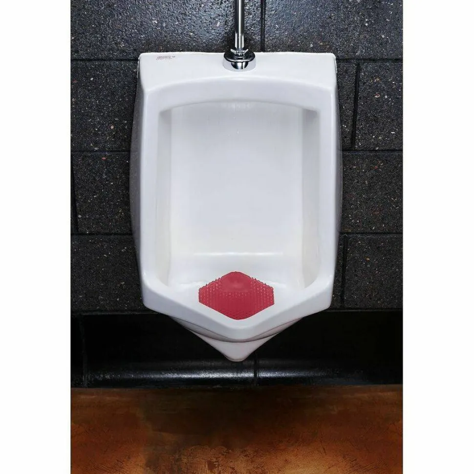 Fresh Products Wave 3D Urinal Deodorizer, Spiced Apple Scent, Red, 10/Box