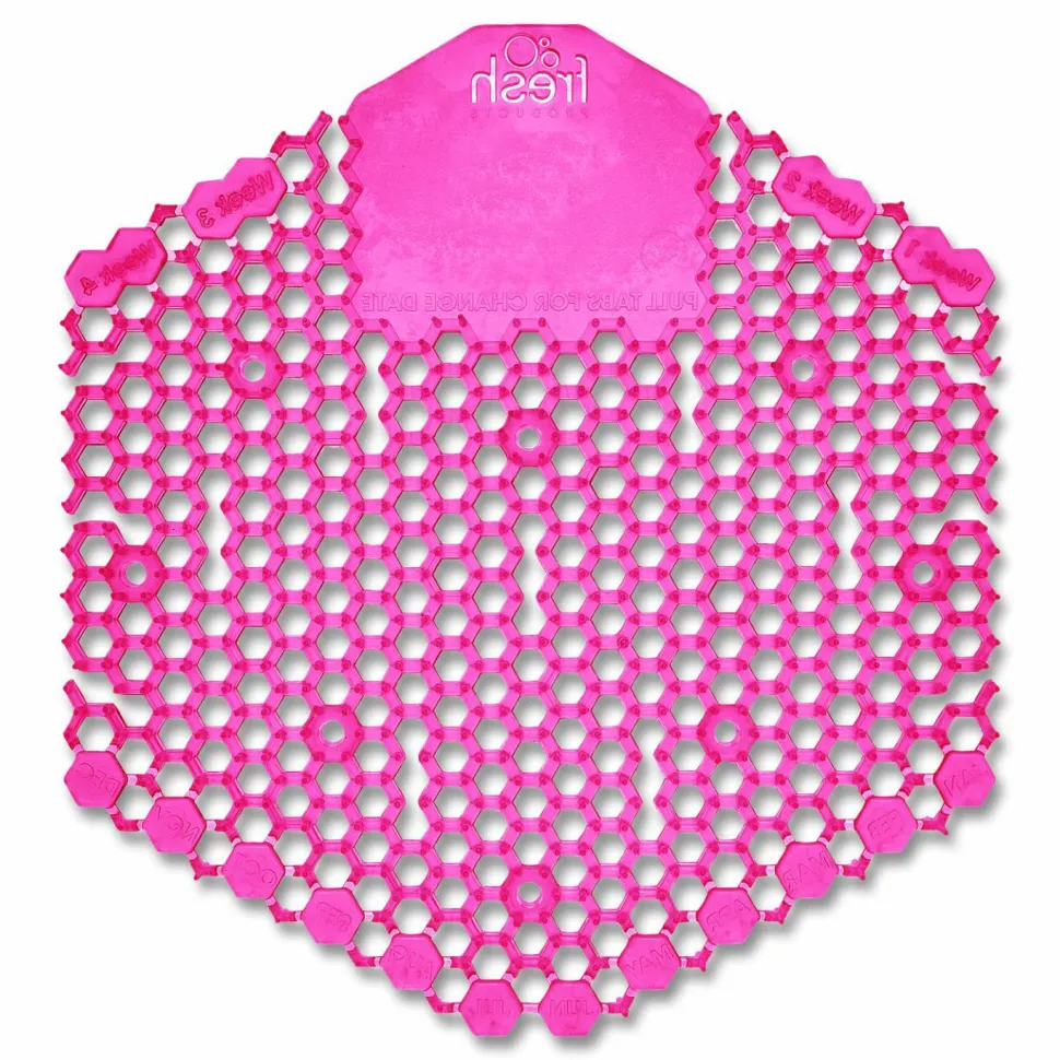 Fresh Products Wave 3D Urinal Deodorizer, Spiced Apple Scent, Red, 10/Box