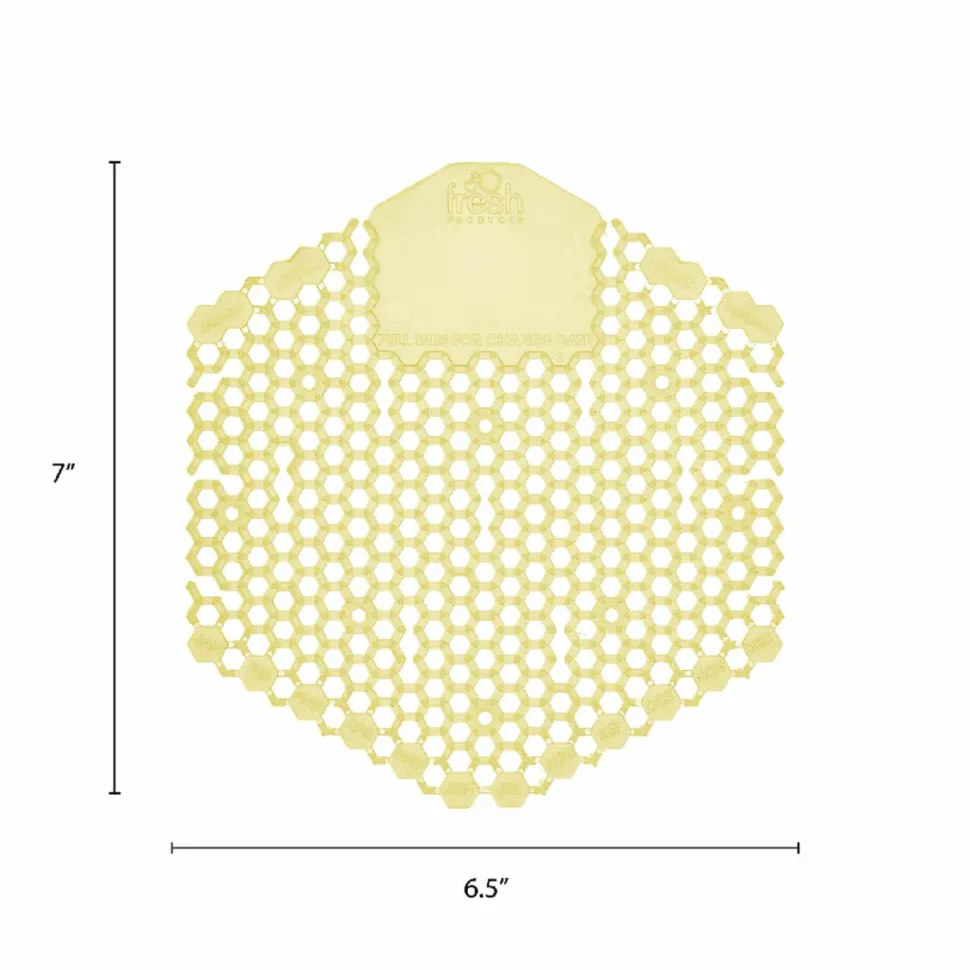 Fresh Products Wave 3D Urinal Deodorizer, Citrus Scent, Yellow, 10/Box