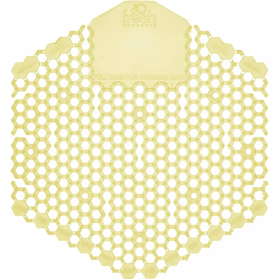 Fresh Products Wave 3D Urinal Deodorizer, Citrus Scent, Yellow, 10/Box