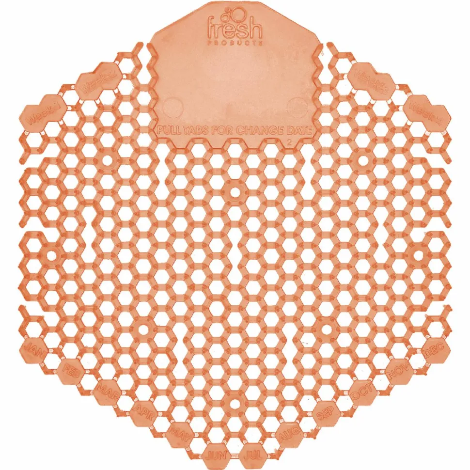 Fresh Products Wave 3D Urinal Deodorizer, Mango Scent, Orange Color, 10/Box