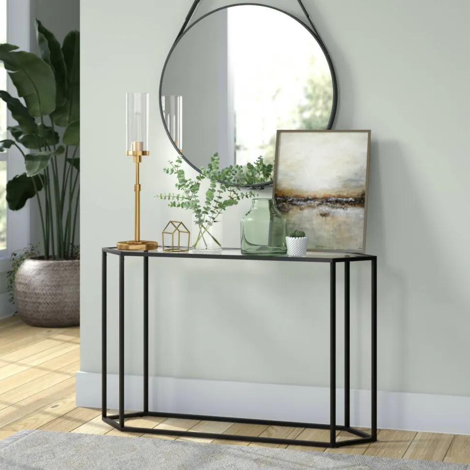 Frieda 26.68" Tall Table Lamp with Glass Shade in Brass/Clear