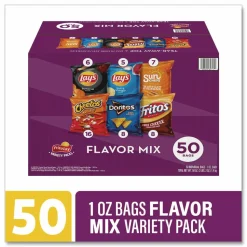 Frito-Lay Flavor Mix Variety Pack, Assorted Flavors, 1 oz Bag, 50 Bags/Carton