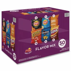 Frito-Lay Flavor Mix Variety Pack, Assorted Flavors, 1 oz Bag, 50 Bags/Carton