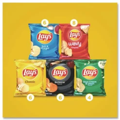 Frito-Lay Potato Chip Variety Mix, Assorted Flavors, 1.5 oz Bag, 30 Bags/Carton