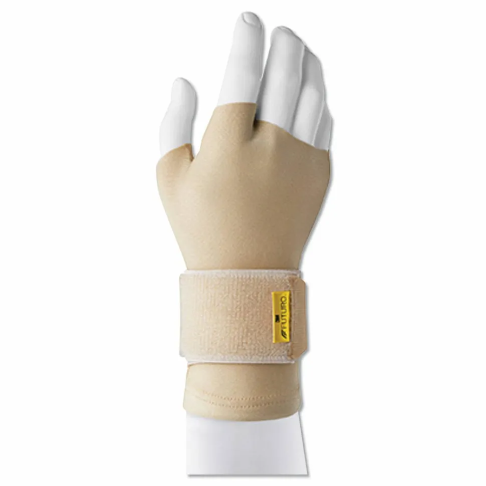 FUTURO Energizing Support Glove, Small/Medium, Fits Palm Size 6.5" - 8.0", Tan
