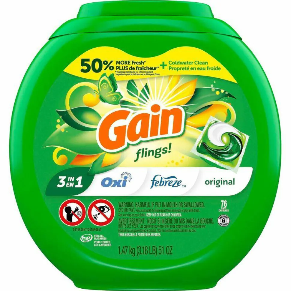 Gain Flings Detergent Pacs