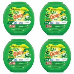 Gain Flings Detergent Pods, Gain Original Scent, 76 Pods/Tub, 4 Tubs/Carton