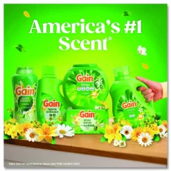 Gain Liquid Laundry Detergent, Gain Original Scent, 42 oz Bottle, 6/Carton