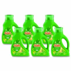 Gain Liquid Laundry Detergent, Gain Original Scent, 42 oz Bottle, 6/Carton