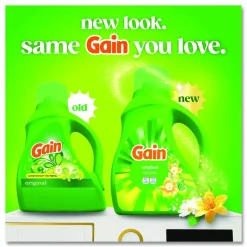Gain Liquid Laundry Detergent, Gain Original Scent, 81 oz Pour Bottle, 4/Carton