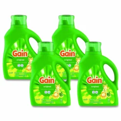 Gain Liquid Laundry Detergent, Gain Original Scent, 81 oz Pour Bottle, 4/Carton