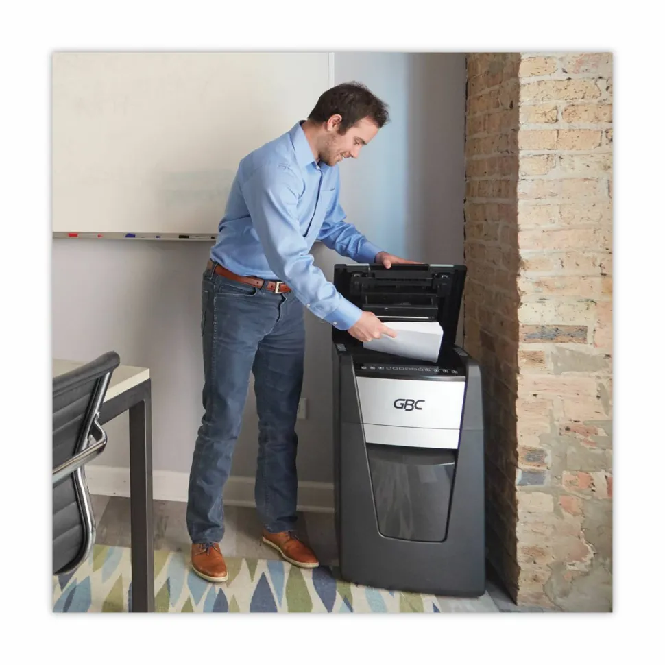 GBC AutoFeed+ 300M Micro-Cut Office Shredder, 300 Auto/8 Manual Sheet Capacity
