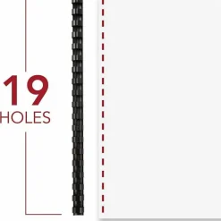 GBC CombBind Standard Spines for 11 x 8.5 Documents, 19 Rings, 0.38
