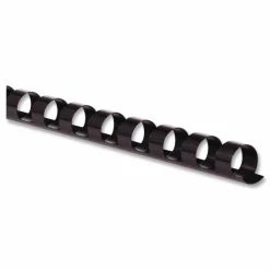 GBC CombBind Standard Spines for 11 x 8.5 Documents, 19 Rings, 0.5" (90-Sheet) Capacity, Black, 100/Box