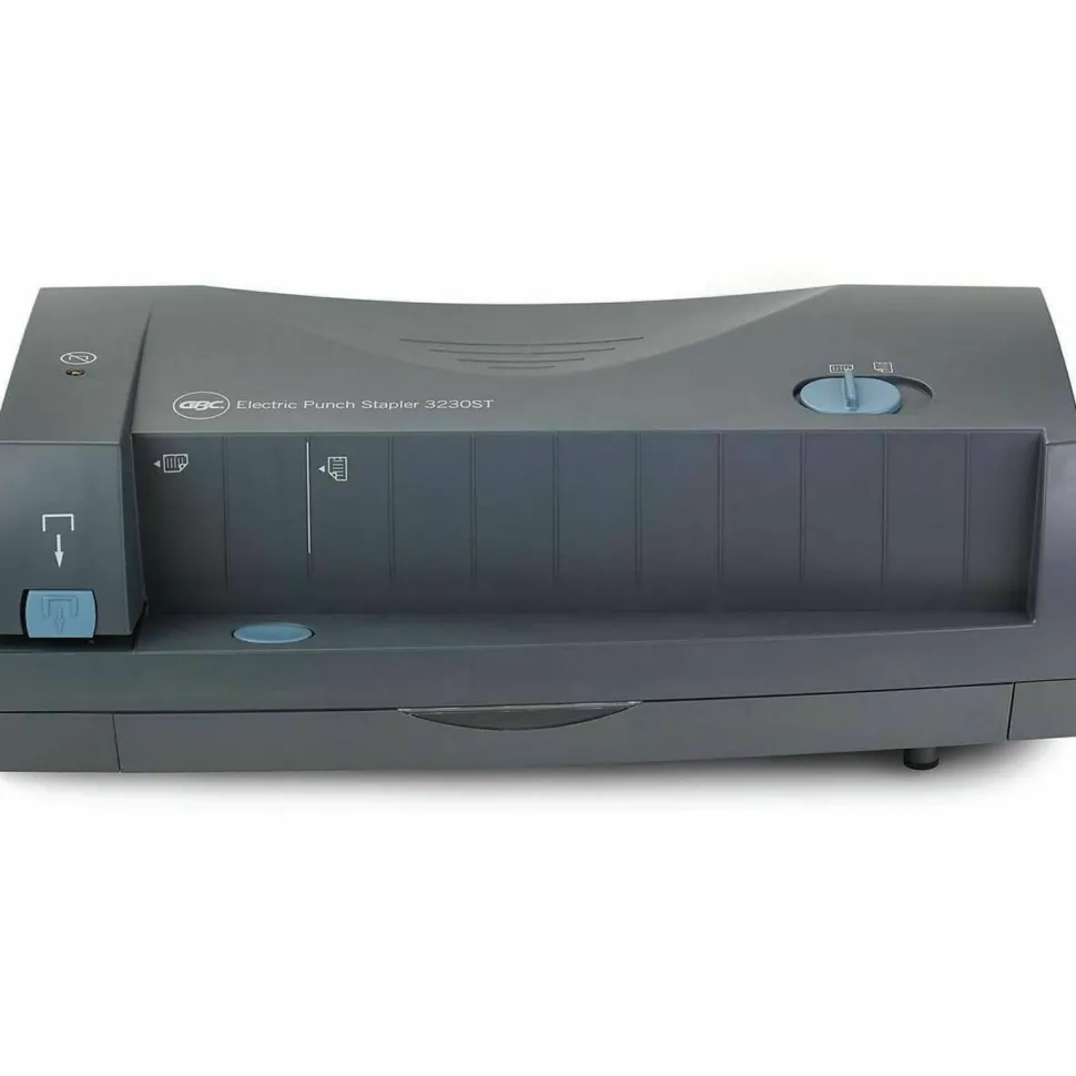 GBC Electric Adjustable 2-Hole Punch, Dark Gray