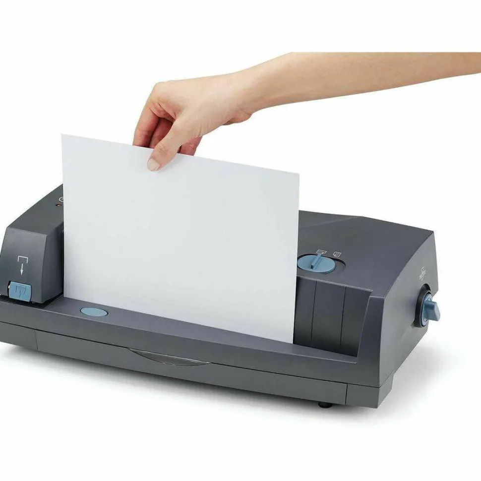 GBC Electric Adjustable 2-Hole Punch, Dark Gray
