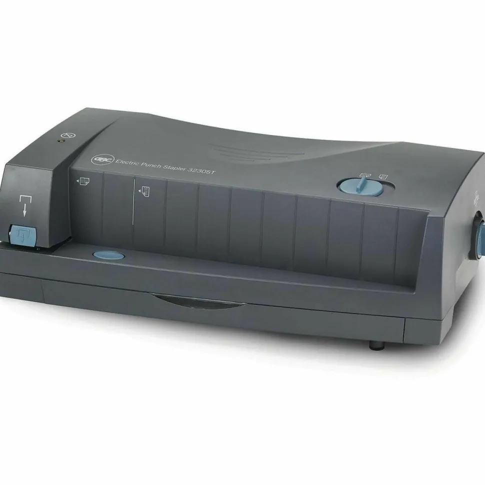GBC Electric Adjustable 2-Hole Punch, Dark Gray