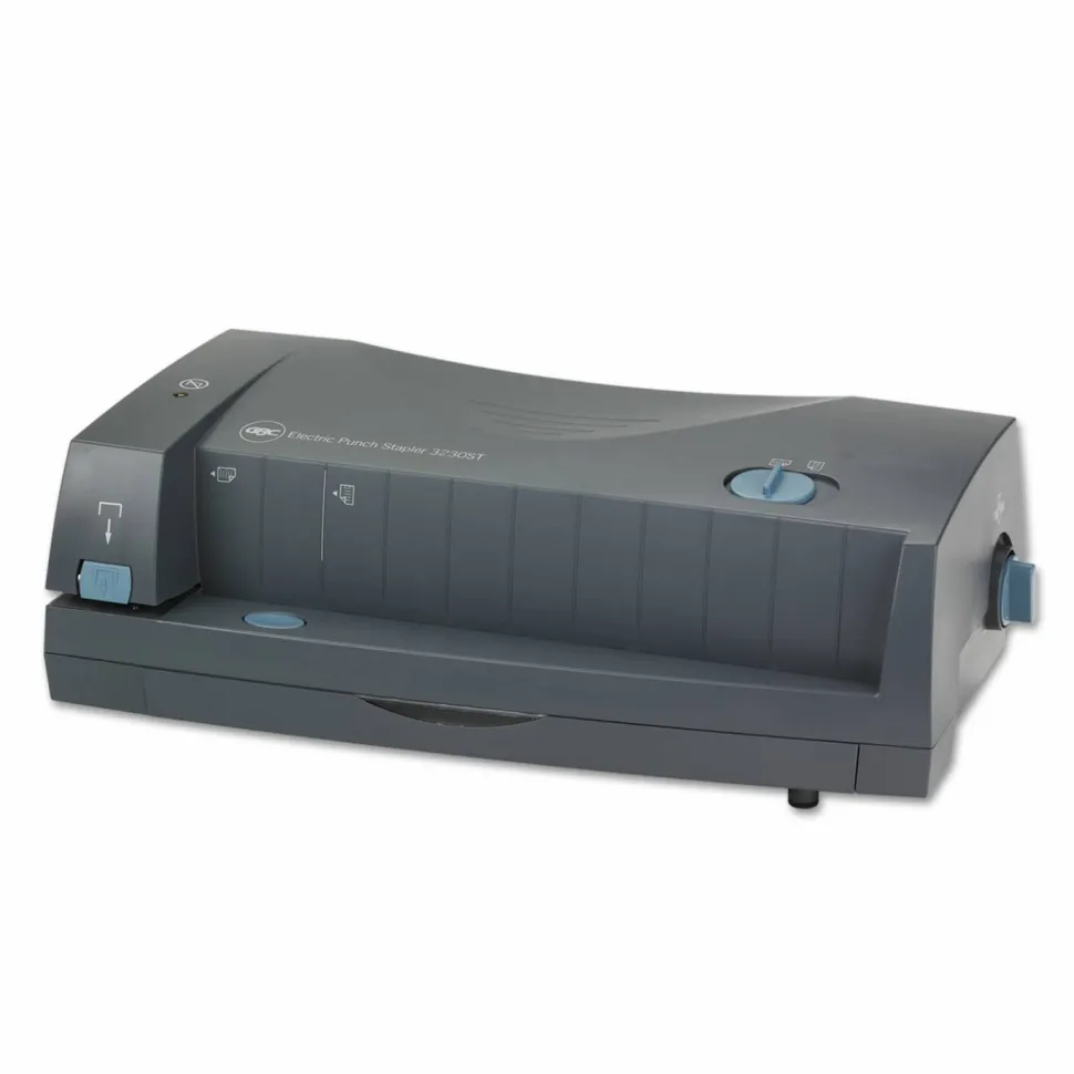 GBC Electric Adjustable 2-Hole Punch, Dark Gray