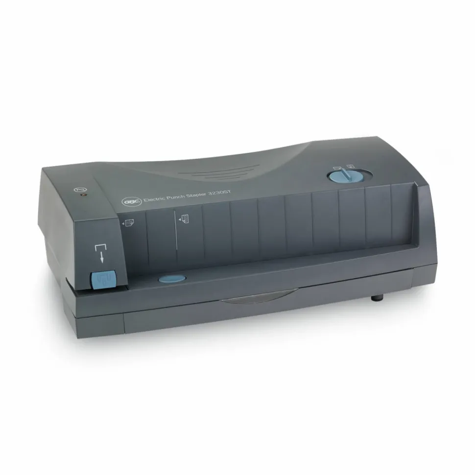 GBC Electric Adjustable 2-Hole Punch, Dark Gray