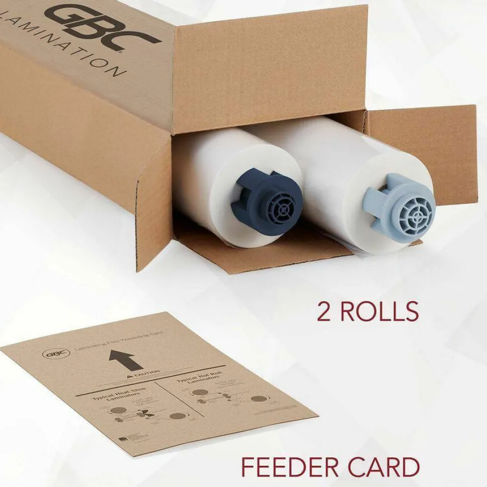 GBC EZLoad Laminating Roll Film, 1.5 Mil, 25" x 500', Box Of 2