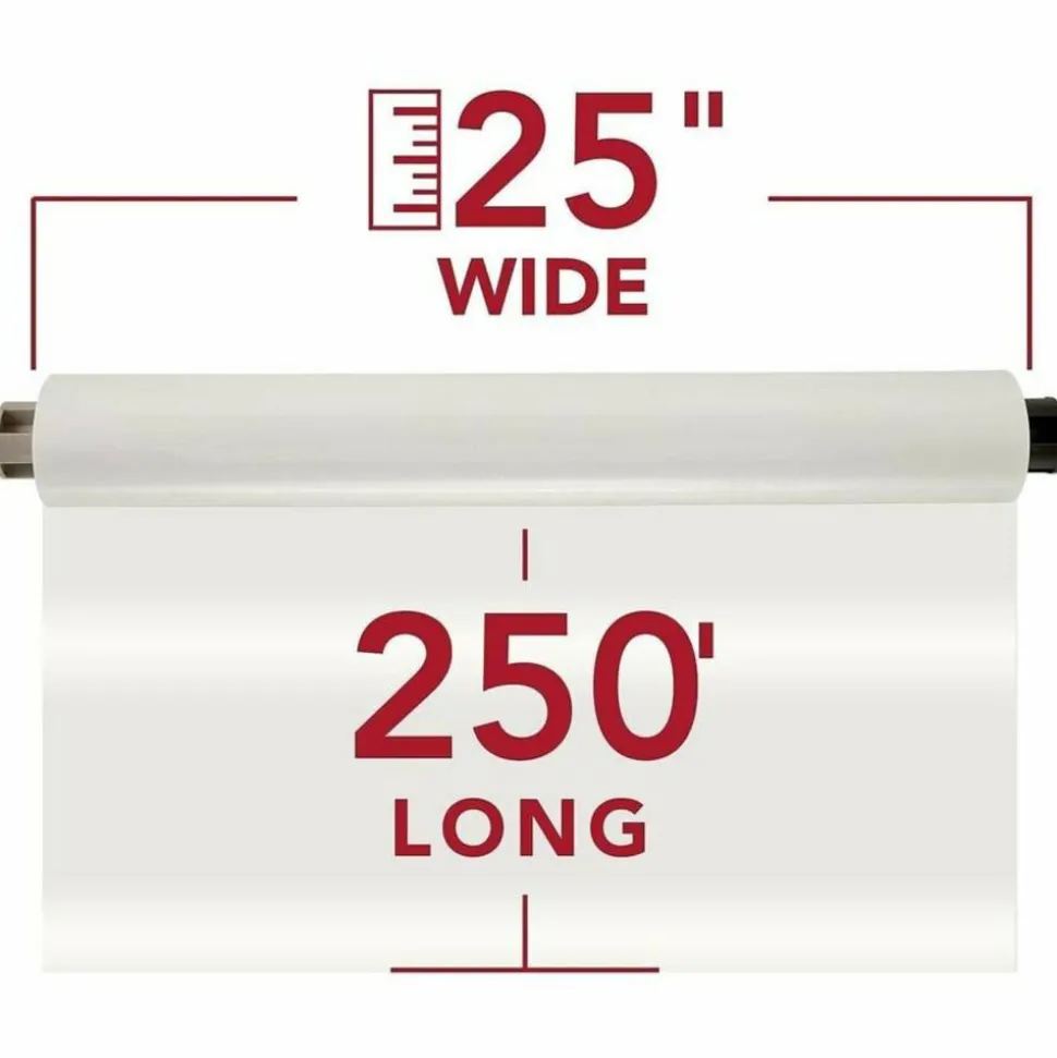 GBC EZLoad NAP II Low Temp Laminating Roll Film - Laminating Pouch/Sheet Size: 25"x 250 ft x 3 mil Thickness - Glossy - 1" Core - Clear - 2 / Carton