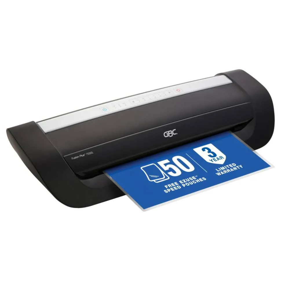 GBC Fusion 7000L 12" Laminator, 1 Min Warm-Up, 3-10 Mil, Includes 50 EZUse Laminating Pouches