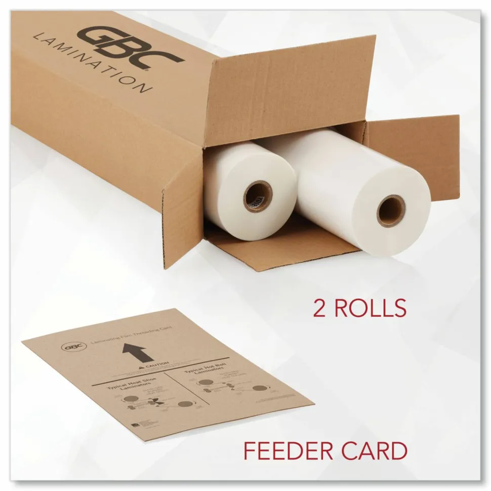 GBC Laminating Film Rolls, 1.5 mil, 25" x 500', Pack Of 2