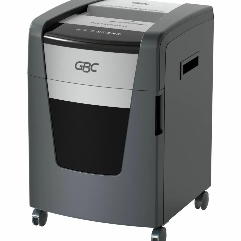 GBC Momentum X18-12 Micro-Cut P-4 Anti-Jam Shredder, 18 Manual Sheet Capacity