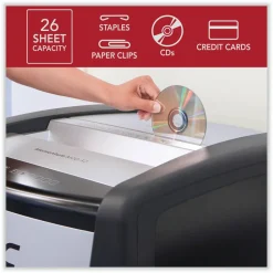 GBC Momentum X26-32 Micro-Cut P-4 Anti-Jam Shredder, 26 Manual Sheet Capacity