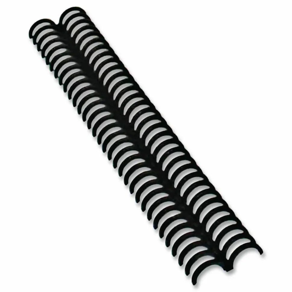 GBC ProClick Easy Edit Spines for 11 x 8.5 Documents, 32 Rings, 0.63" (110-Sheet) Capacity, Black, 100/Box