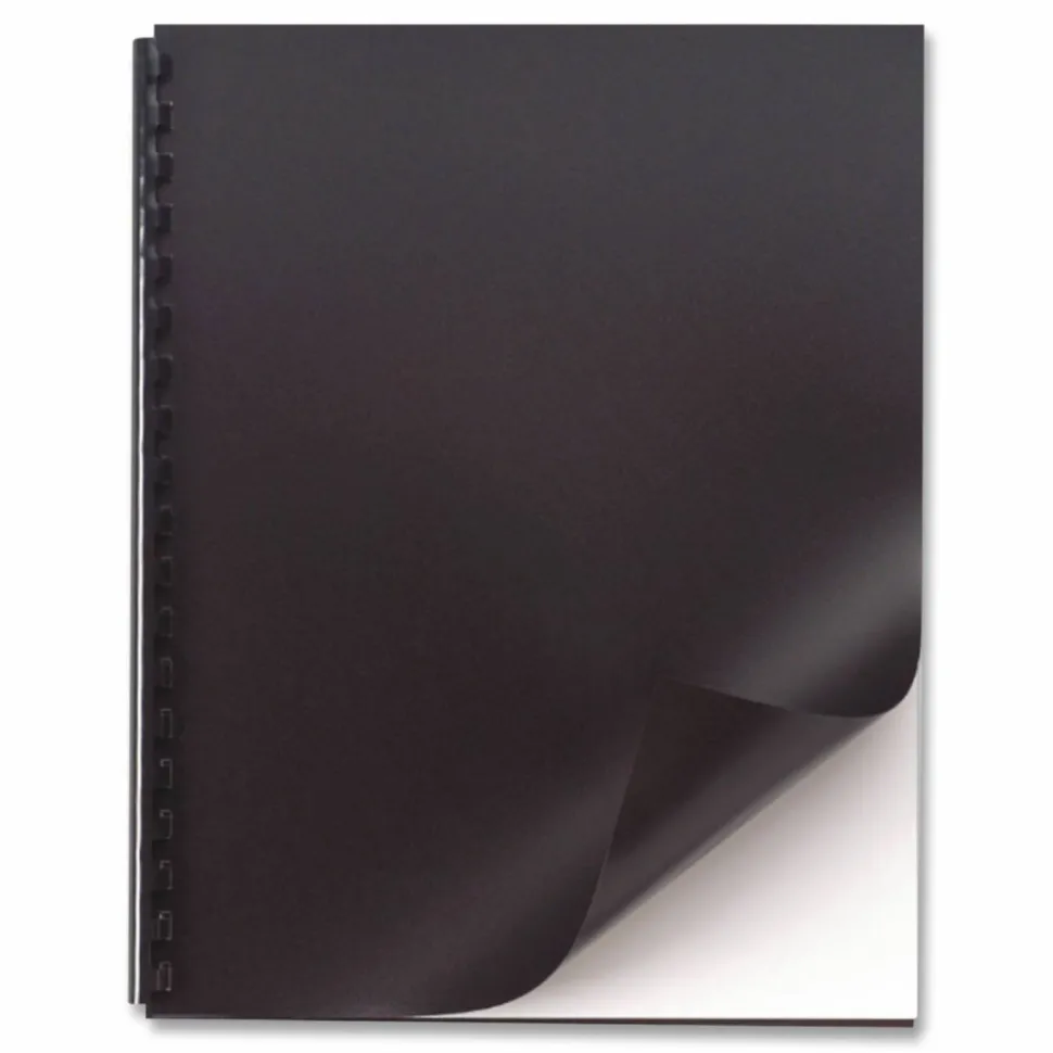 GBC ProClick 30% Recycled Prepunched Regency Covers, Black, Pack Of 25