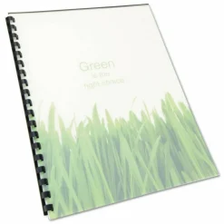 GBC 100% Recycled Poly Binding Cover, Plastic, Square Corners, 11 x 8.5, Frost, 25/Pack