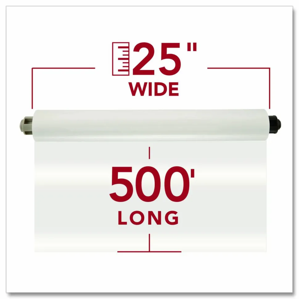 GBC Roll Laminating Film, 25" x 500', Clear, 3000004EZ, Pack Of 2