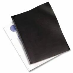 GBC VeloBind Pre-Punched Presentation Covers with Leatherlike Texture, Paper, Square Corners, 11 x 8.5, Black, 50/Pack