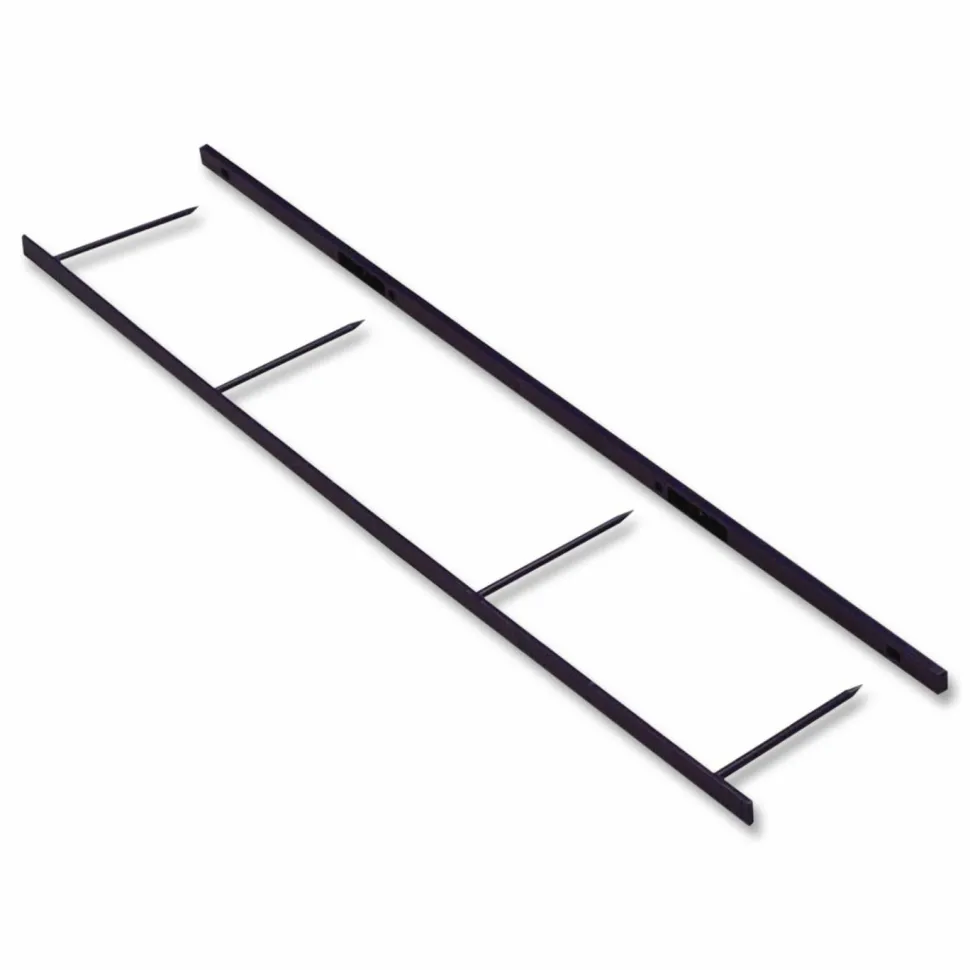 GBC VeloBind Reclosable Spines for 11 x 8.5 Documents, 4 Pins, 1.25" (200-Sheet) Capacity, Black, 25/Pack
