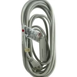 GE 3 Outlet Extension Cord, 25' Long Cord, Flat Plug, Gray, 43025