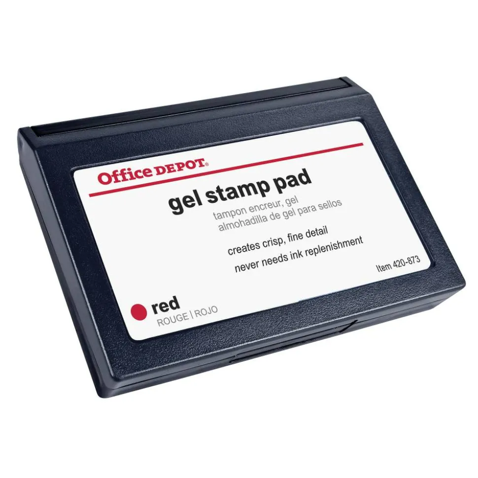 Gel Stamp Pad, 3 1/4" x 4 5/8", Red
