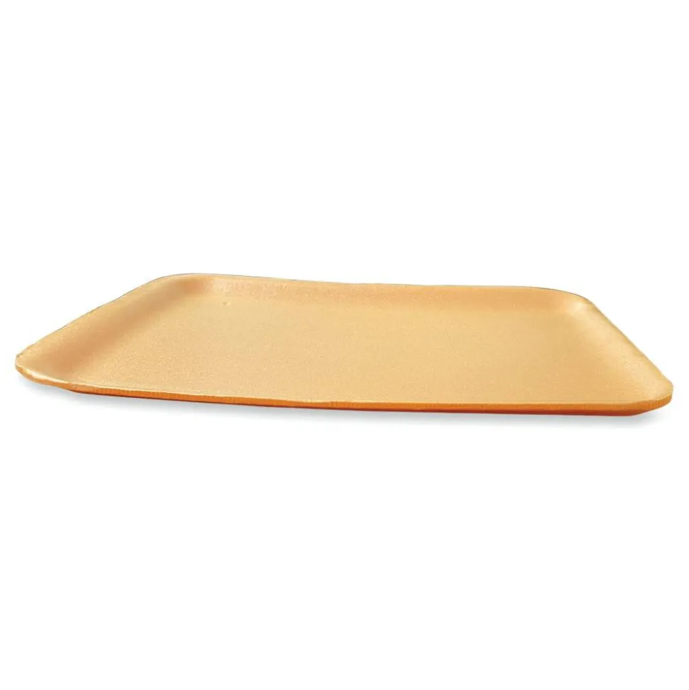 GEN Meat Trays, 2-3/4”H x 13-13/16”W x 9-1/4”D, Yellow, Pack Of 100 Trays
