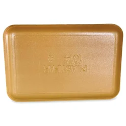 GEN Meat Trays, 2-3/4”H x 13-13/16”W x 9-1/4”D, Yellow, Pack Of 100 Trays