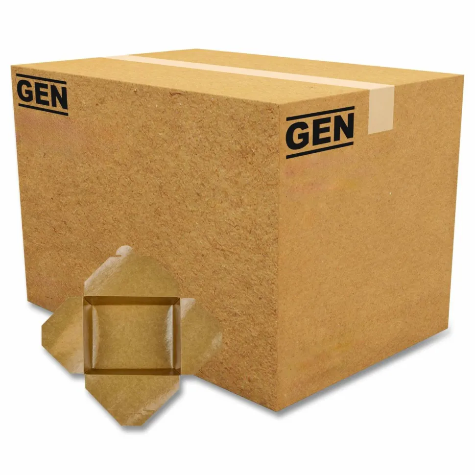 GEN Reclosable Kraft Take-Out Box, 54 oz, 8.51 x 6.3 x 1.8, Brown, Paper, 200/Carton
