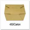 GEN Reclosable Kraft Take-Out Box, 30 oz, 5.06 x 4.27 x 2.4, Brown, Paper, 450/Carton