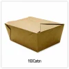 GEN Reclosable Kraft Take-Out Box, 110 oz, 8.93 x 6.65 x 3.5, Brown, Paper, 160/Carton