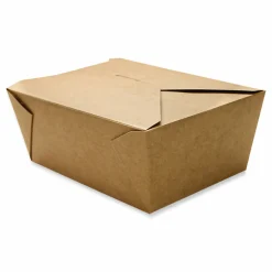 GEN Reclosable Kraft Take-Out Box, 110 oz, 8.93 x 6.65 x 3.5, Brown, Paper, 160/Carton