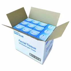 GEN Facial Tissue Cube Box, 2-Ply, White, 85 Sheets/Box, 36 Boxes/Carton