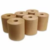 GEN Hardwound Roll Towels, 1-Ply, 8" x 800 ft, Brown, 6 Rolls/Carton